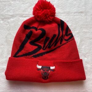 Mitchell & Ness Chicago Bulls Knit Red/Black Hat